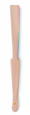 Logo trade promotional product photo of: Rainbow wooden hand fan