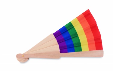 Logotrade promotional product picture of: Rainbow wooden hand fan