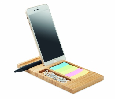 Logo trade promotional giveaway photo of: Bamboo desk phone stand