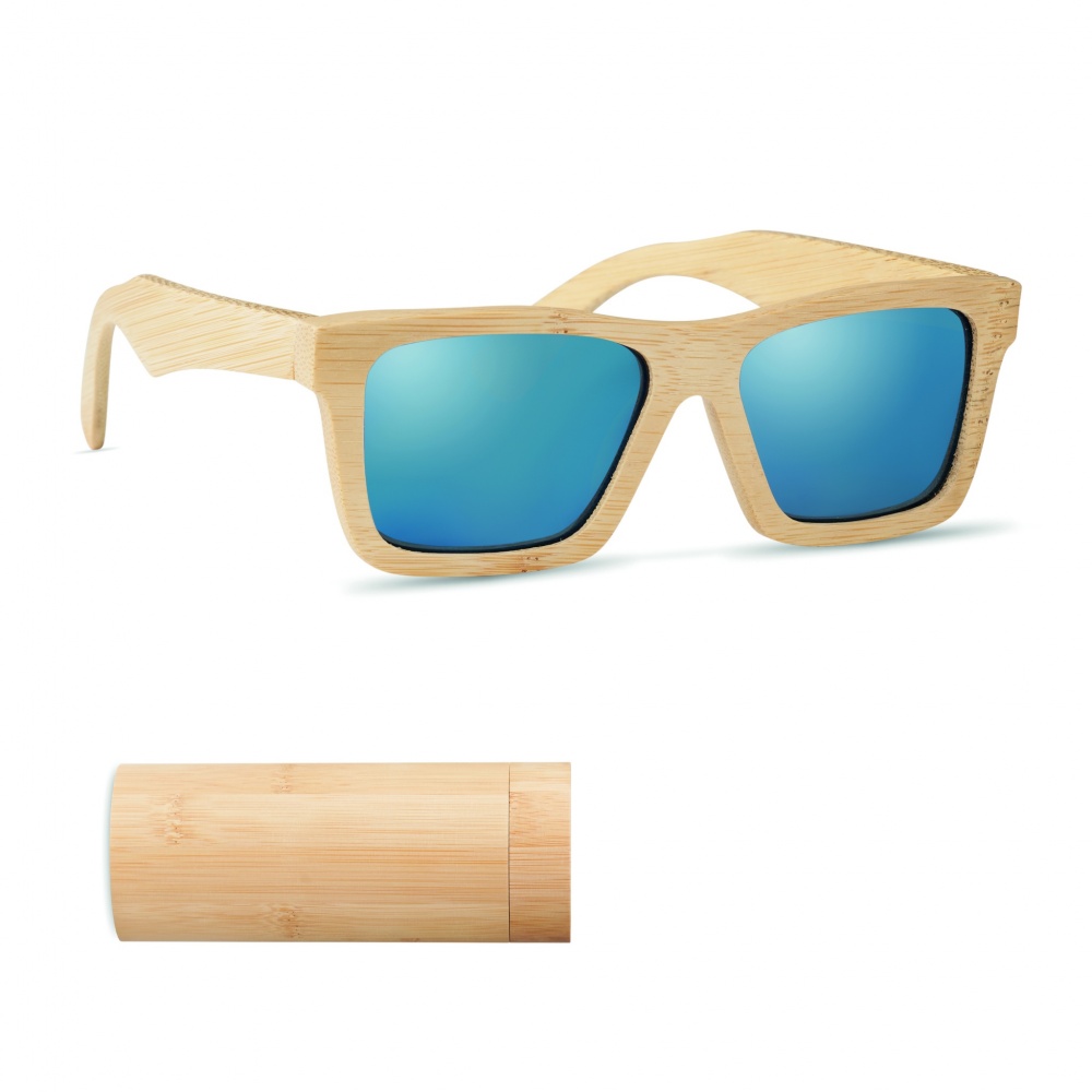Logotrade promotional gift picture of: Sunglasses and case in bamboo KEILA