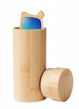 Logo trade promotional products image of: Sunglasses and case in bamboo KEILA