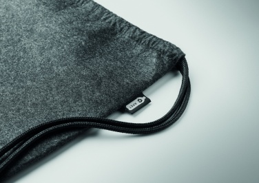 Logo trade promotional giveaways image of: RPET felt drawstring bag