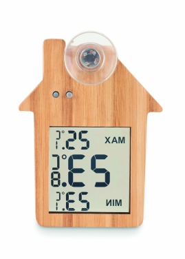 Logo trade business gifts image of: Bamboo weather station HISA
