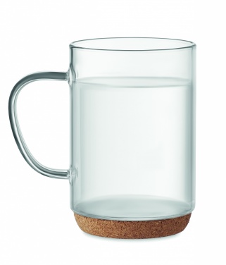Logotrade promotional gift picture of: Glass mug 400ml with cork base