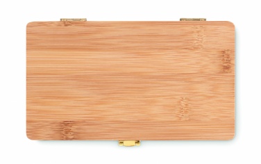 Logo trade promotional items image of: 21 pcs tool set in bamboo case