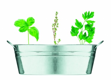 Logotrade promotional giveaway picture of: Zinc tub with 3 herbs seeds