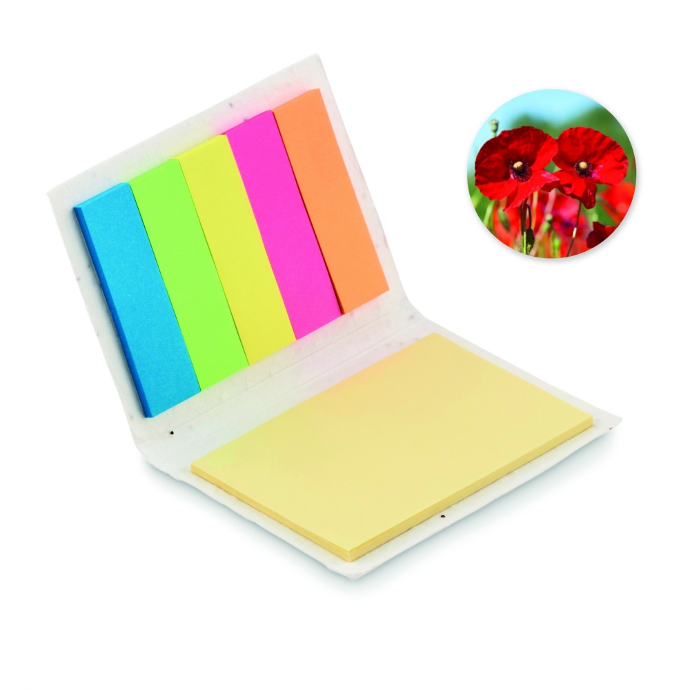 Logo trade promotional products image of: Seed paper sticky note pad