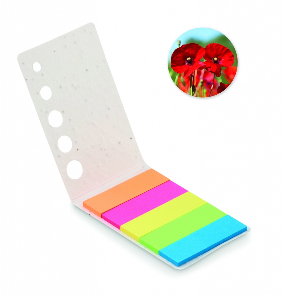 Logo trade promotional merchandise image of: Seed paper page markers pad