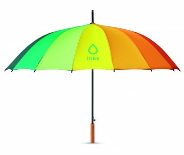 Logo trade promotional product photo of: 27 inch rainbow umbrella