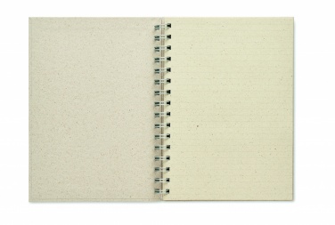 Logo trade promotional item photo of: A5 grass notebook 80 lined
