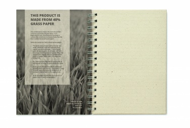 Logotrade promotional merchandise picture of: A5 grass notebook 80 lined