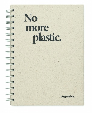 Logo trade business gift photo of: A5 grass notebook 80 lined