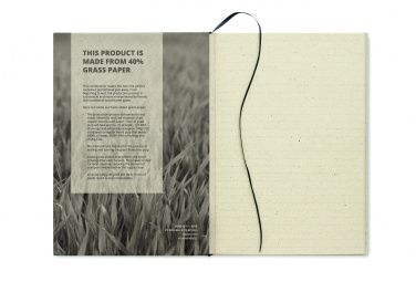 Logo trade promotional product photo of: A5 grass notebook 80 lined