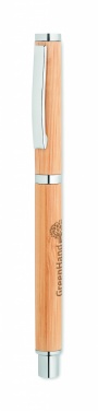 Logo trade promotional items picture of: Bamboo gel pen