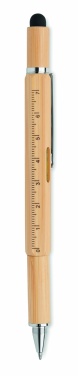 Logo trade promotional merchandise image of: Spirit level pen in bamboo