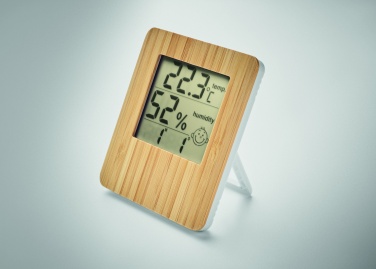 Logo trade promotional items picture of: Bamboo weather station