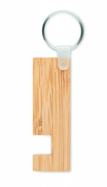 Logotrade corporate gift picture of: Bamboo stand and key ring Savonlinna