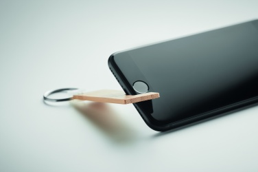 Logo trade promotional giveaways picture of: Bamboo stand and key ring Savonlinna