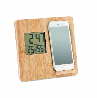 Logotrade advertising product picture of: Bamboo weather station 10W