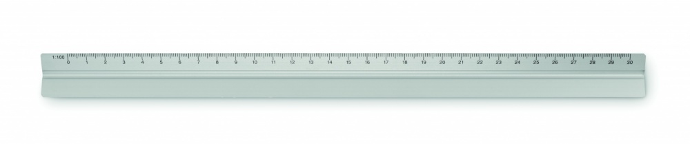 Logo trade promotional gifts image of: 30cm Ruler in aluminium