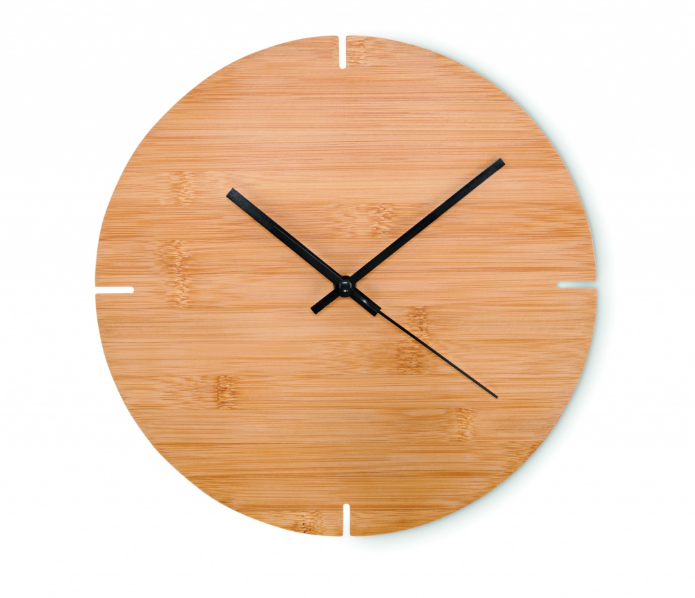 Logotrade corporate gift picture of: Round shape bamboo wall clock