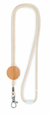 Logo trade promotional giveaway photo of: Cotton Lanyard with metal hook