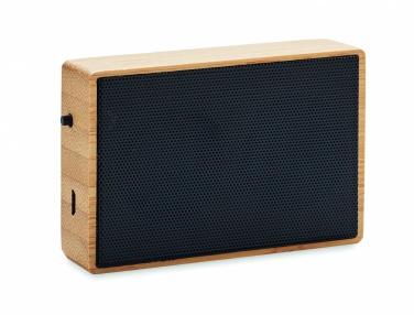 Logo trade promotional product photo of: Solar bamboo wireless speaker