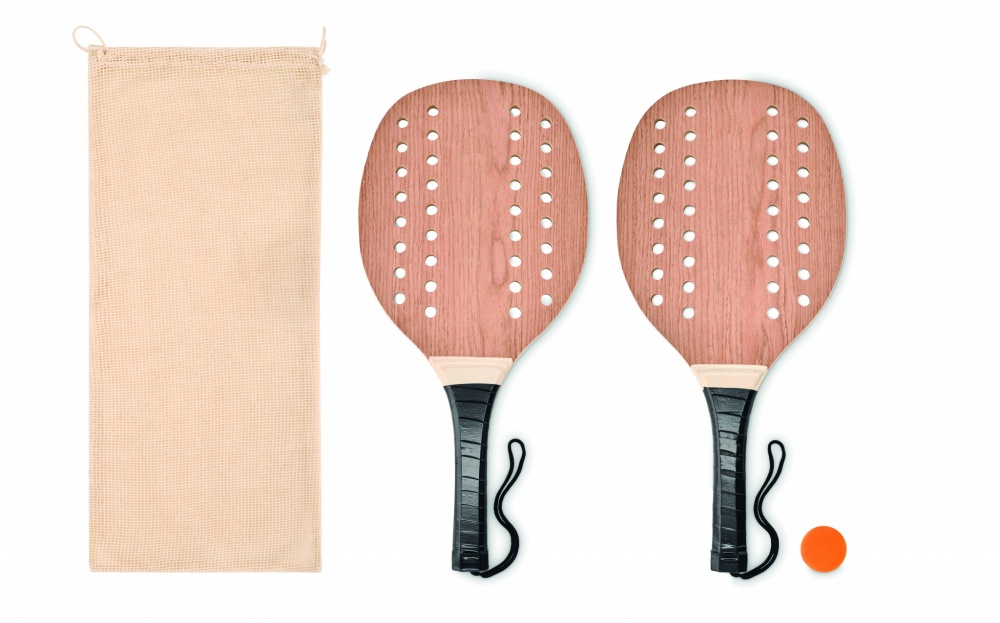 Logo trade advertising products picture of: Rosewood beach tennis set