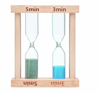 Logotrade business gifts photo of: Set of 2 wooden sand timers