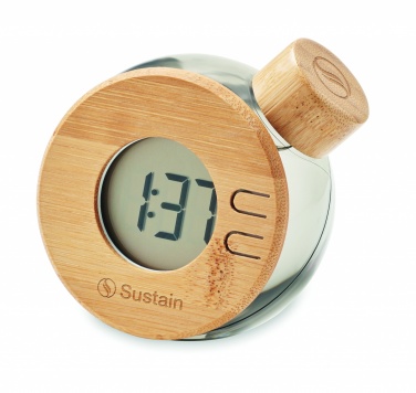 Logotrade promotional giveaways photo of: Water powered bamboo LCD clock