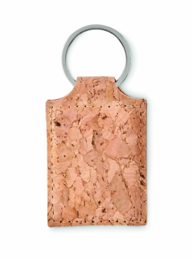 Logo trade promotional merchandise picture of: Rectangular cork key ring Imatra
