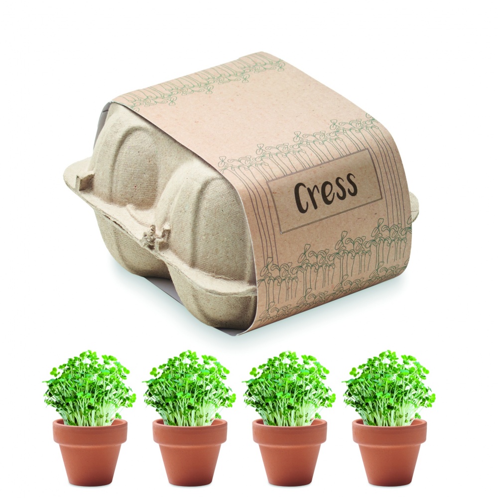 Logo trade promotional item photo of: Egg carton growing kit