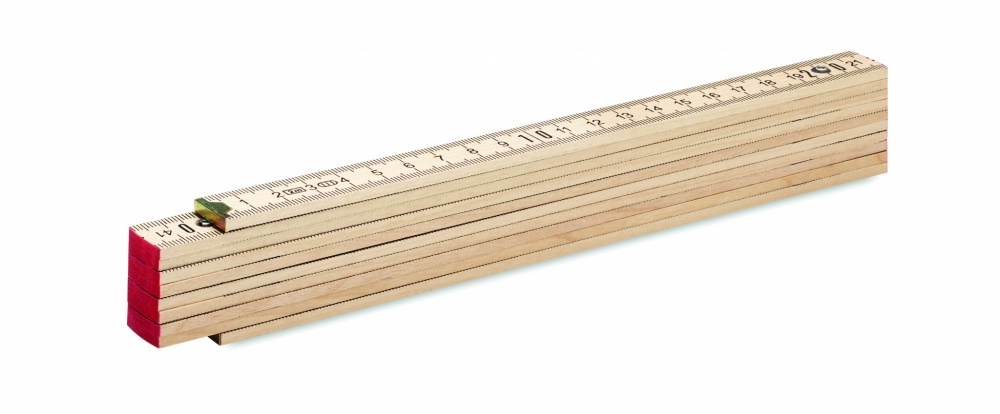 Logotrade business gift image of: Carpenter ruler in wood 2m