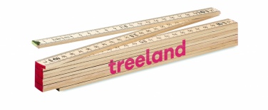 Logo trade promotional product photo of: Carpenter ruler in wood 2m