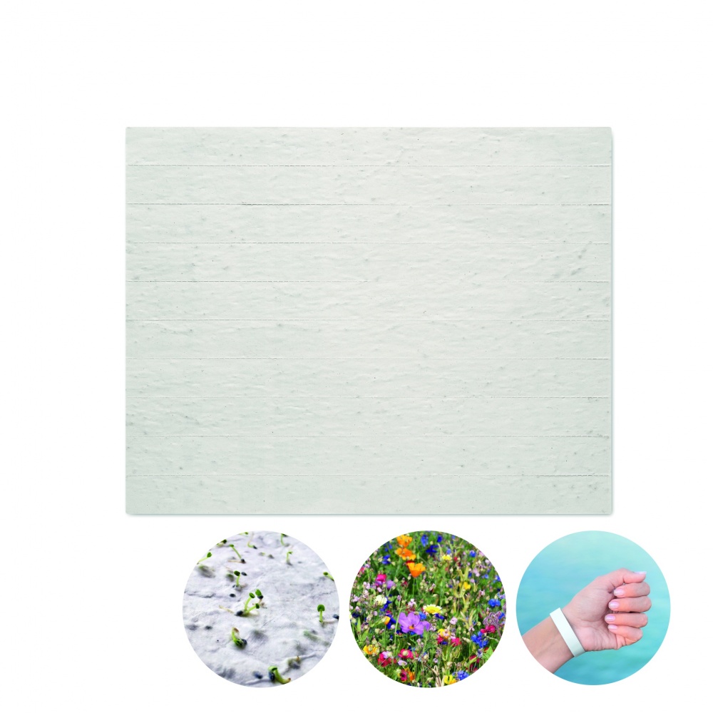 Logotrade promotional gift image of: Sheet of seed paper wristbands