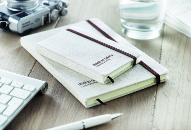 Logotrade promotional giveaway picture of: A6 canvas notebook lined
