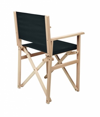Logo trade promotional gifts image of: Foldable wooden beach chair