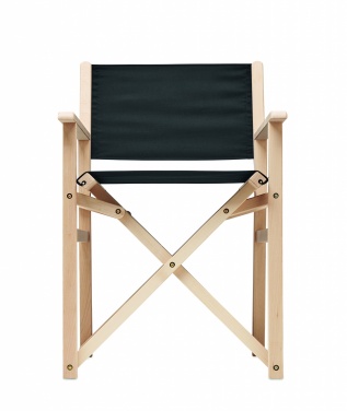 Logo trade promotional gifts image of: Foldable wooden beach chair