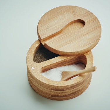 Logotrade business gift image of: Salt and pepper bamboo box