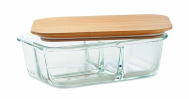 Logo trade advertising product photo of: Glass lunch box with bamboo lid