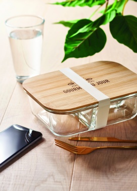 Logotrade promotional giveaway picture of: Glass lunch box with bamboo lid