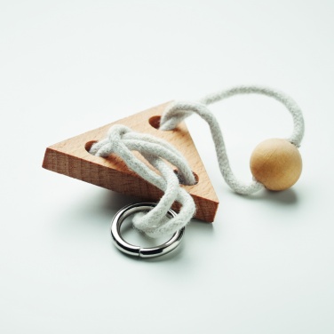 Logo trade promotional product photo of: Wooden brain teaser triangle