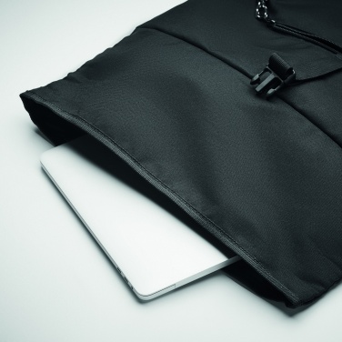 Logo trade promotional merchandise picture of: 600D RPET rolltop backpack
