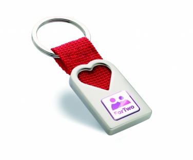 Logotrade promotional gift image of: Heart metal key ring Kemi