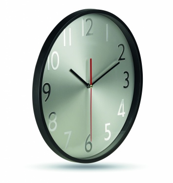 Logotrade advertising product image of: Wall clock w silver background