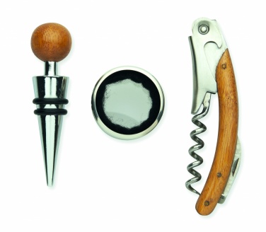 Logo trade business gift photo of: Wine set in bamboo box