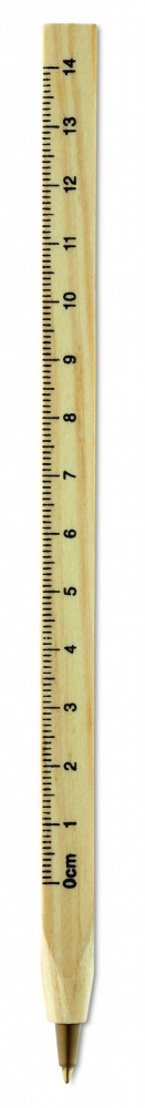 Logotrade promotional product image of: Wooden ruler pen