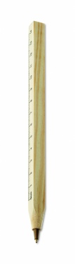 Logo trade promotional giveaway photo of: Wooden ruler pen