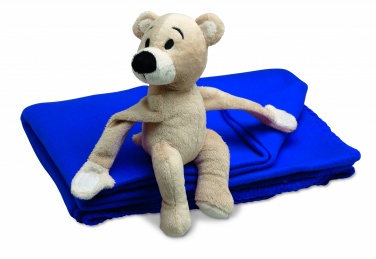 Logo trade promotional merchandise photo of: Fleece blanket with bear