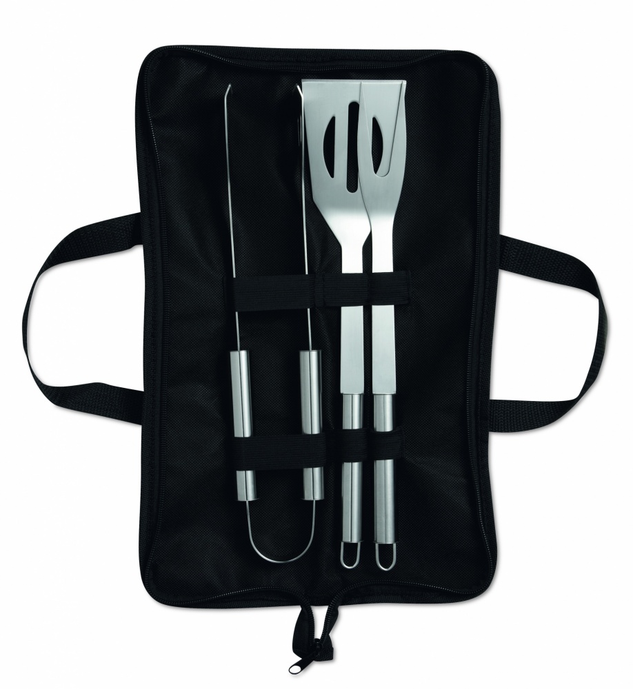 Logo trade business gift photo of: 3 Barbecue tools in pouch